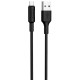 Кабель USB - микро USB HOCO X25, 1.0м, круглый, 2.4A, силикон, цвет: черный