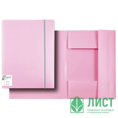 Папка на резинке А4 35мм пластик 0,45мм розовый deVENTE Pastel арт.3070802 (Ст.50) Папка на резинке А4 35мм пластик 0,45мм розовый deVENTE Pastel арт.3070802 (Ст.50)