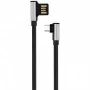 Кабель USB - micro USB Borofone BU5 lce steel(1,2м) 2.4A силикон черный