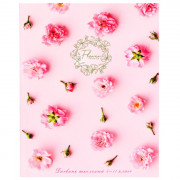 Дневник для старших классов твердая обложка (Проф-Пресс) Розовые цветочки глиттер арт Д48-0799