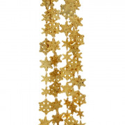 Украшение декоративное "Бусы" снежинки 2м золото арт.556-234