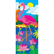 Набор для творчества Картина по номерам 20х50см Красивый фламинго арт.ХК-0405