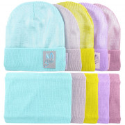 Комплект зимний для девочки (Полярик) арт.E-01-74 размер 52-56 (шапка+снуд) цвет в ассортименте