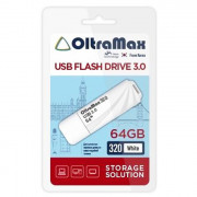 Флеш диск 64GB USB 3.0 OltraMax 320 пластик, белый