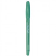 Ручка шариковая  прозрачный корпус  резиновый упор (deVente) 0,7мм зеленая арт.5073332