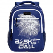 Рюкзак для мальчиков (GRIZZLY) арт RU-132-1/2 синий - белый 31х42х22 см