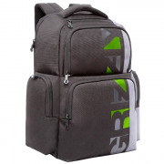 Рюкзак для мальчиков (GRIZZLY) арт RU-133-1/1 черный - серый 28х43х17 см