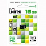 Карта памяти 16GB microSD Mirex microSDHC Class 10 UHS-I