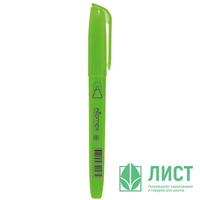 Маркер флюорисцентный  Attomex 1-4мм скошенный зеленый арт.5045811 (Ст.12) Маркер флюорисцентный  Attomex 1-4мм скошенный зеленый арт.5045811 (Ст.12)