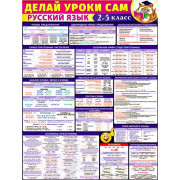 Плакат А2 Делай уроки сам-русский язык арт Р2-559