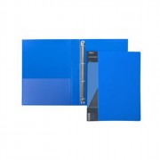 Папка на 4-х кольцах А4 D-25мм пластиковая  0,7мм синяя Standard Hatber арт.00109