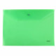 Папка-конверт на кнопке А4(235*325) 180мкм Hatber зеленый арт.AKk4_00004