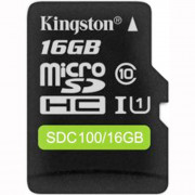 Карта памяти 16Gb microSD Kingston SecureDigital microSDHC class UHS-I с адаптером