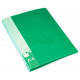 Папка скоросшиватель пружинный А4 16мм пластик 0,7мм зеленая, с карманом (Бюрократ) арт.PZ07PGREEN