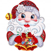 Украшение-панно "Дед Мороз со снежинкой" 30см арт.203-238