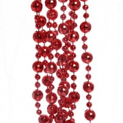 Украшение декоративное "Бусы" шарик дискобол 2,5м красный арт.201-0459