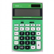 Калькулятор настольный 12 разрядов, двойное питание UNIEL 172*107*29 подъемный дисплей, металлическая панель (UD-72G)  (Ст.1)
