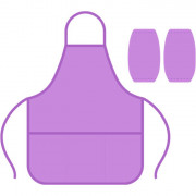 Фартук для детского творчества (ЛИСТ-АРТ) с 2 карманами, с нарукавниками Фиолетовый 490х390мм арт Ф3к-15сир