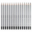 Набор карандашей чернографитных 16 штук в наборе (ACMELIAE) 6H-8B картонный короб арт.43800 - 