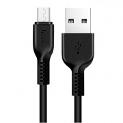 Кабель USB - микро USB HOCO X13 Easy, 1.0м, круглый, 2.4A, силикон, цвет: чёрный
