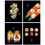 Тетрадь А5 клетка 48 листов скоба (BG) Sushi roll выборочный лак ассорти арт Т5ск48_вл 12711 - 