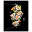 Тетрадь А5 клетка 48 листов скоба (BG) Sushi roll выборочный лак ассорти арт Т5ск48_вл 12711 - 