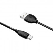 Кабель USB-Type-C Borofone BX19 1.0м,круглый, 3.0A,силикон чёрный