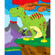 Набор для творчества Картина по номерам 25х30см Динозавр и вулкан (РК) арт. Х-2569