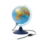 Глобус физический диаметр 210мм Классик Евро с подсветкой голубая подставка арт Ке012100179