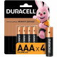Батарейки Duracell LR03 (ААА) алкалиновые BL4 (цена за упаковку) (Ст.4/80)
