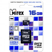 Карта памяти 16GB microSD Mirex microSDHC Class 4