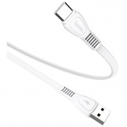 Кабель USB - 8 pin HOCO  X40 Noah,1.0м, плоский, 2.4A, силикон, цвет: белый
