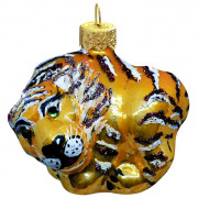 Украшение декоративное стекло 08см "Тигр" без упаковки арт.Ф359
