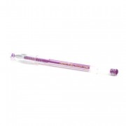 Ручка гелевая  прозрачный корпус  Crown 0,5мм фиолетовая