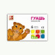 Гуашь 6 цветов (ЛУЧ) ZOO 15мл блок-тара арт 19С1250-08