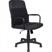 Кресло для руководителя пластик/ткань/кожзам AV209 МК черный