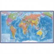 Карта мира настенная политическая 59*40 1:55 интерактивная арт КН024
