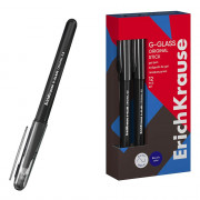 Ручка гелевая не прозрачный корпус (ErichKrause) G-Glass Stick Original черный, 0,5мм, игла арт.61302 (Ст.12)