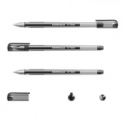 Ручка гелевая  прозрачный корпус  EK 39516 G-TONE черный (уп. по 2шт)