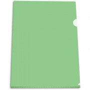 Папка-уголок А4 150мкм пластиковая зеленый