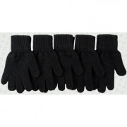 Перчатки для мальчика (Полярик) арт.TG-032 размер 16 (9-10л) цвет черный