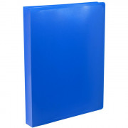 Папка на 2-х кольцах А4 18мм D-13мм пластик 0,5мм синяя Buro арт.ECB413/2RBLUE