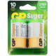Батарейки GP Super LR20 (D) алкалиновые BL2 (цена за упаковку)