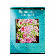 Набор для вышивки бисером Красивые цветы в вазе (РК) 19*25см арт.AS063