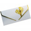 Открытка-конверт "Подарок с бантом" металлизированный арт.БКМ-00009 - 