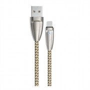 Кабель USB-Type-C Borofone BU3 BlinkJet (1,2м) ткань золотой