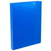 Папка на 2-х кольцах А4 30мм D-20мм пластик 0,5мм синяя Buro арт.ECB0420/2RBLUE