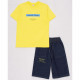 Комплект для мальчика артикул DMB 7449 размерный ряд 34/134-44/164 (футболка+шорты) цвет желтый