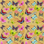 Бумага упаковочная 70*100см "Тропические бабочки" арт.44736