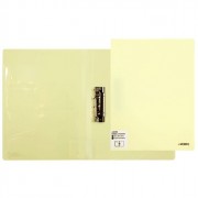 Папка с прижимом А4 17мм пластик 0,65мм желтая, карман (deVENTE) Pastel арт.3110800 (Ст.48)